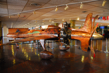 Image of James Johnson's Copper Airplane.