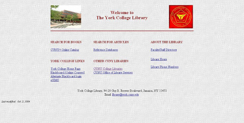 Screen shot of 2004 website